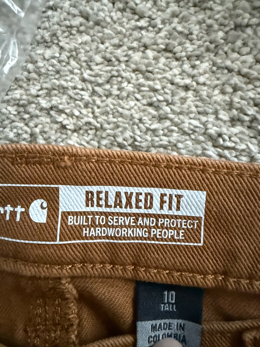 Carhartt - Women's Relaxed Fit Stretch Twill Pant Sz 8 tall new with tag brown - Picture 6 of 9